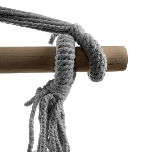 Záhradná hojdacia sieť - brazílske kreslo, 120 kg - šedá