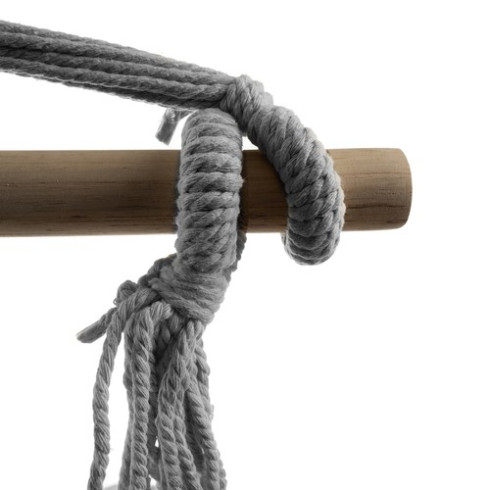 Záhradná hojdacia sieť - brazílske kreslo, 120 kg - šedá