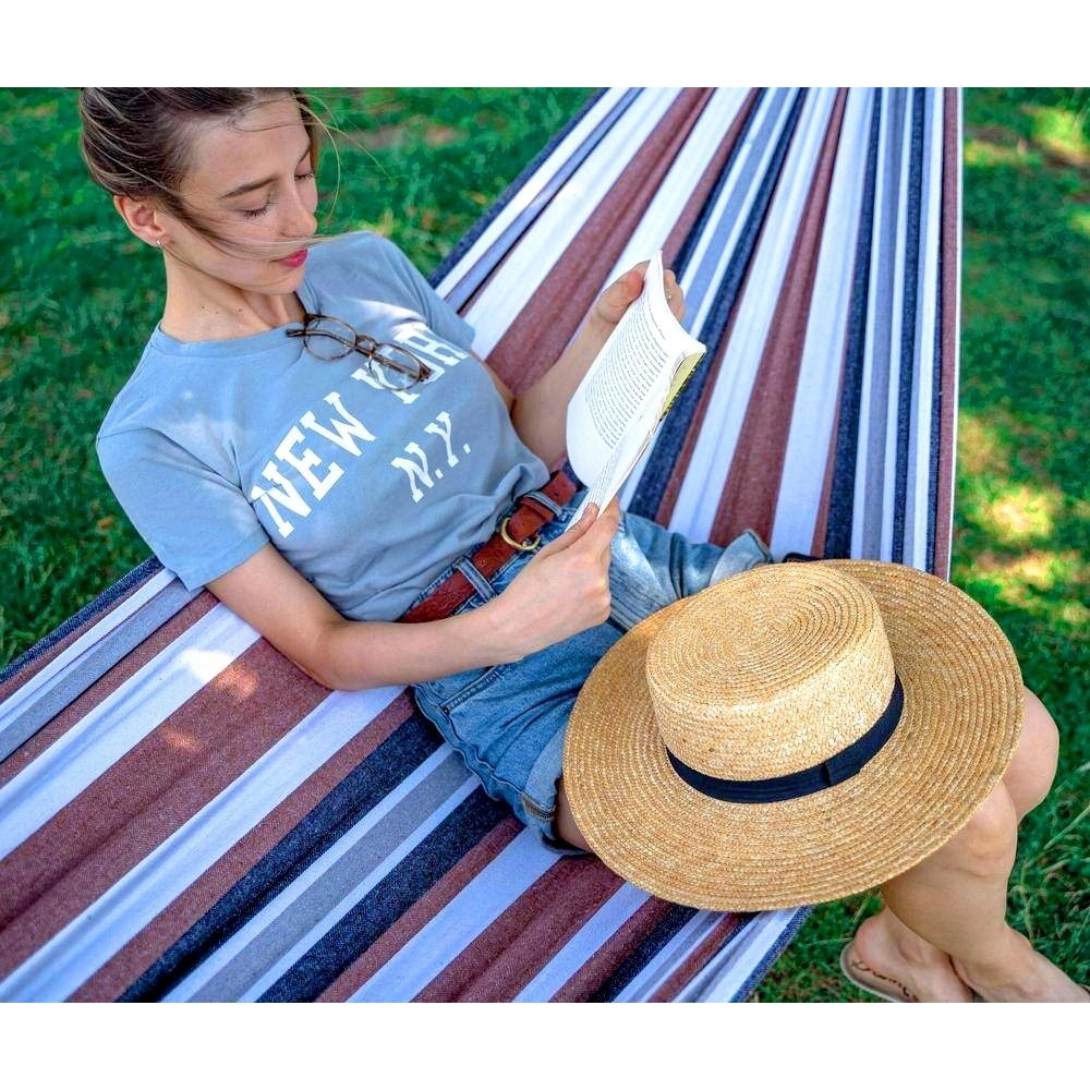 Zahradní houpací síť - barevná 200 kg 320 x 150 cm