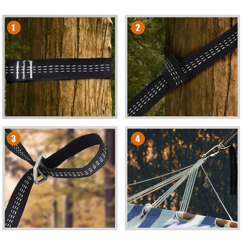 Zahradní houpací síť Ibiza 160 kg, 200 x 100 cm + montážní sada zdarma