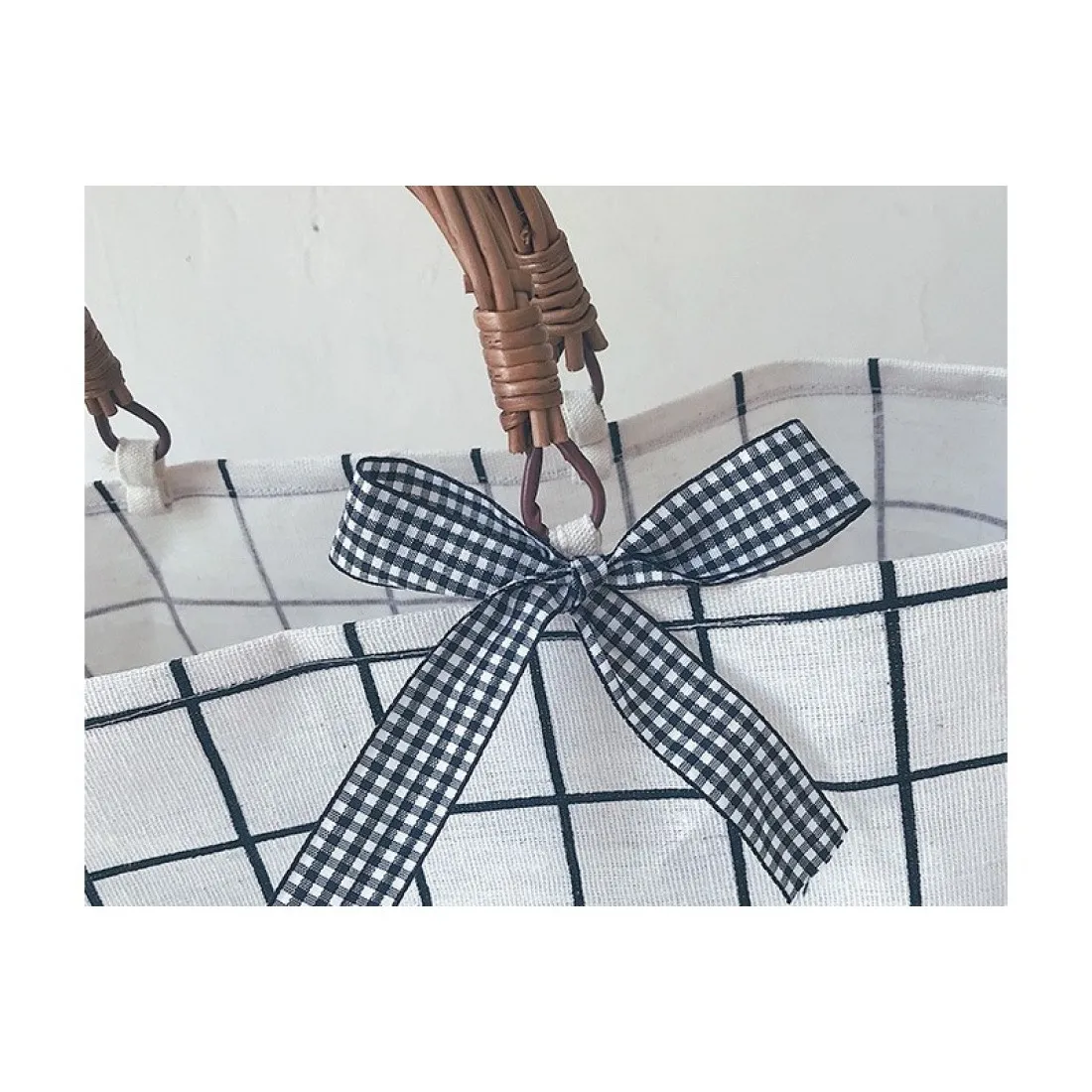 Proutěná kabelka Camel, krémová