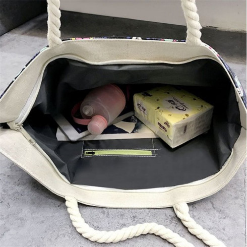 Velká plážová taška - tmavě modrá