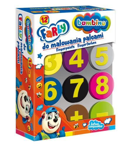 Detské prstové farby - 12 farieb