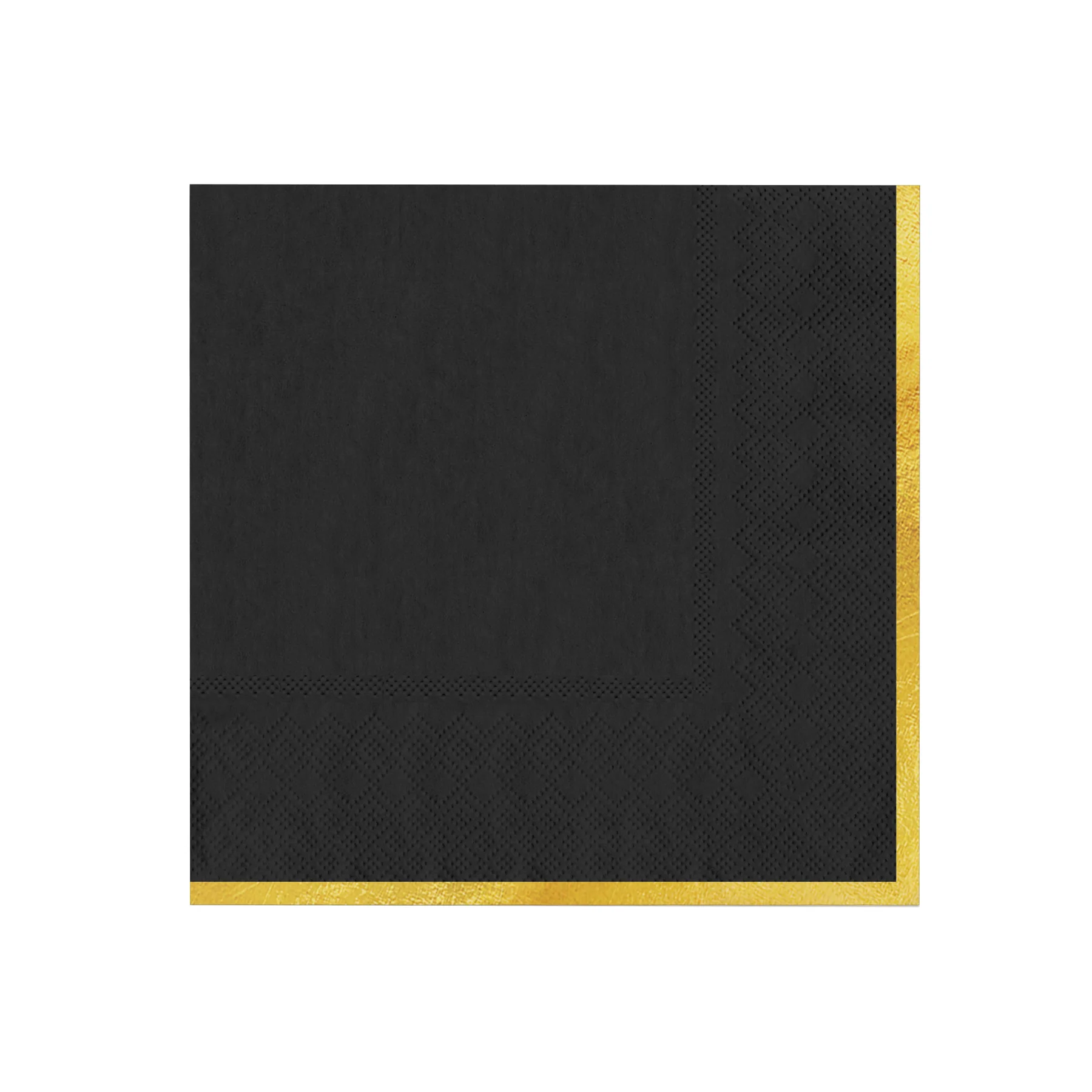 Čierne servítky so zlatým lemovaním Classic Gold 10 ks