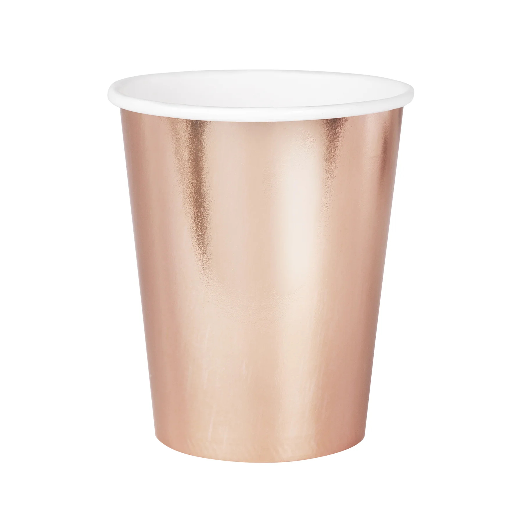 Elegantné papierové poháre 220 ml rose gold,  6 ks