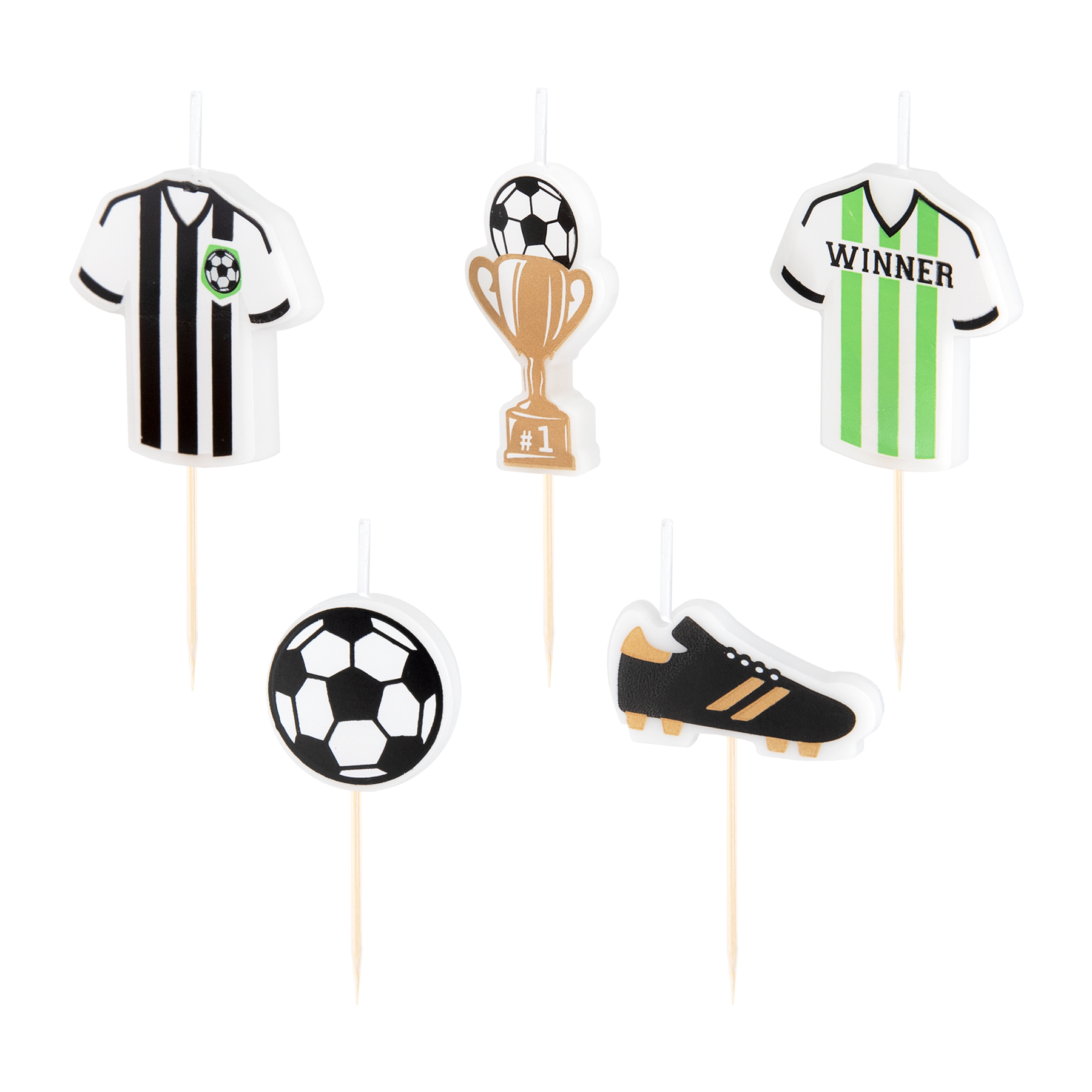 Narodeninové sviečky Futbal 5ks sada