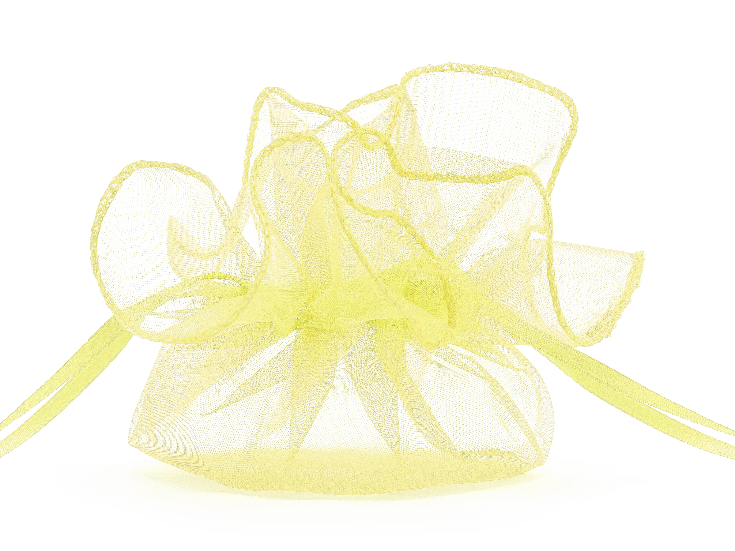 Organzové vrecká svetložlté 25 cm – darčekové balenie 10 ks
