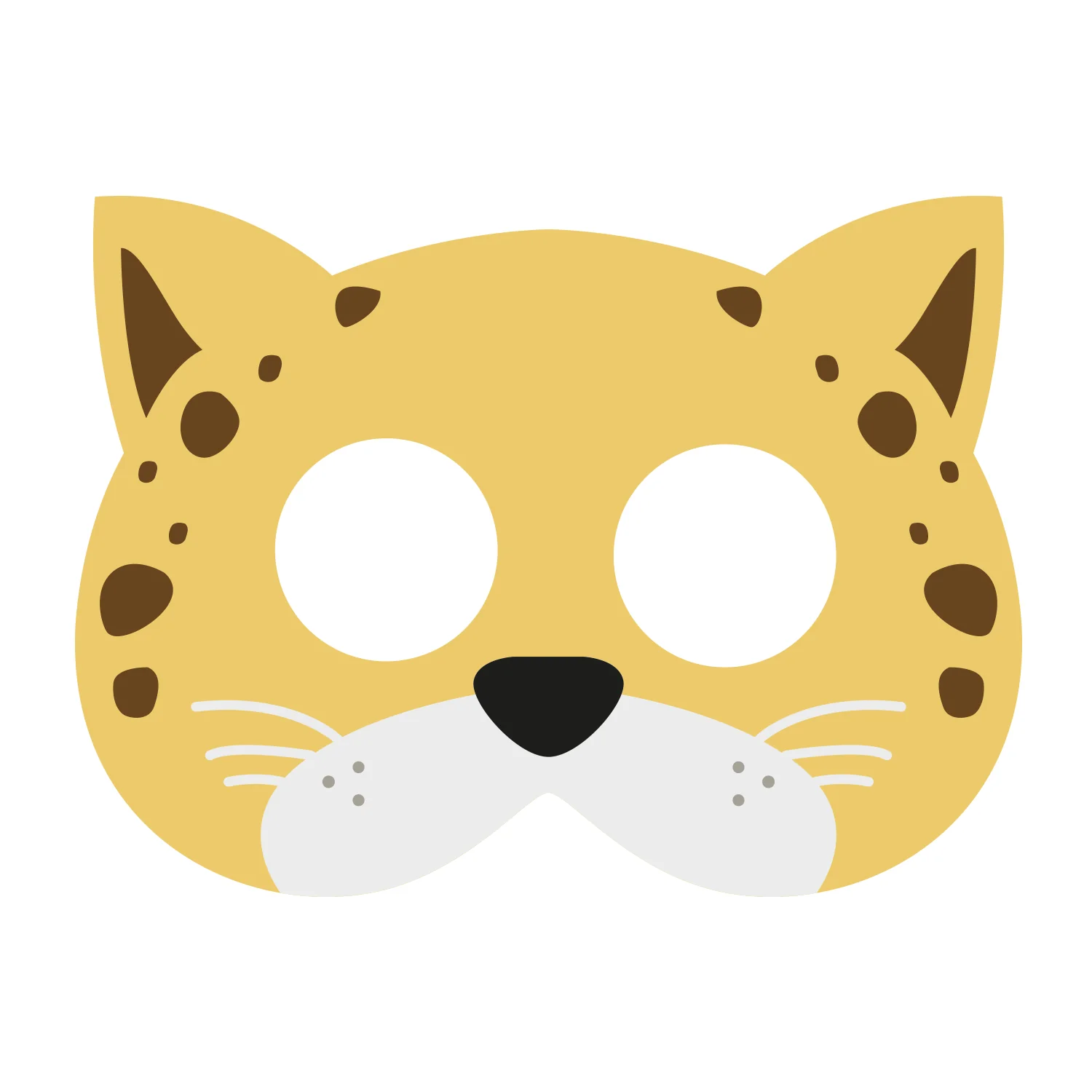 Plstená maska gepard