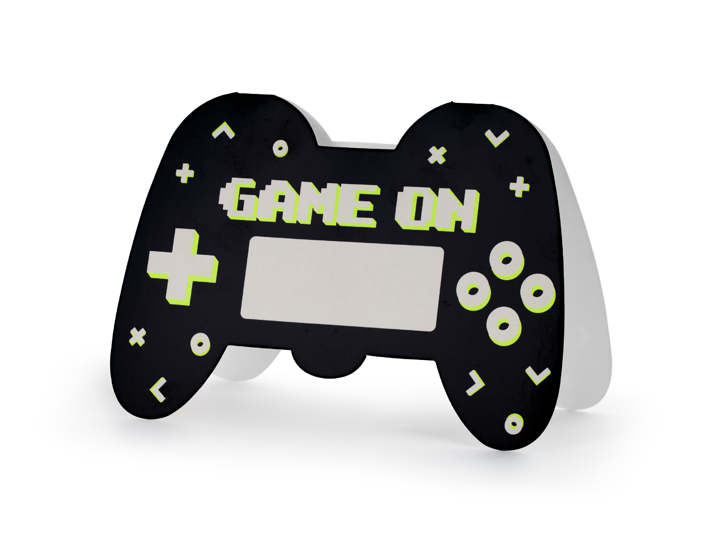 Pozvánky na párty v tvare gamepadu, čierne, 6 ks s obálkami