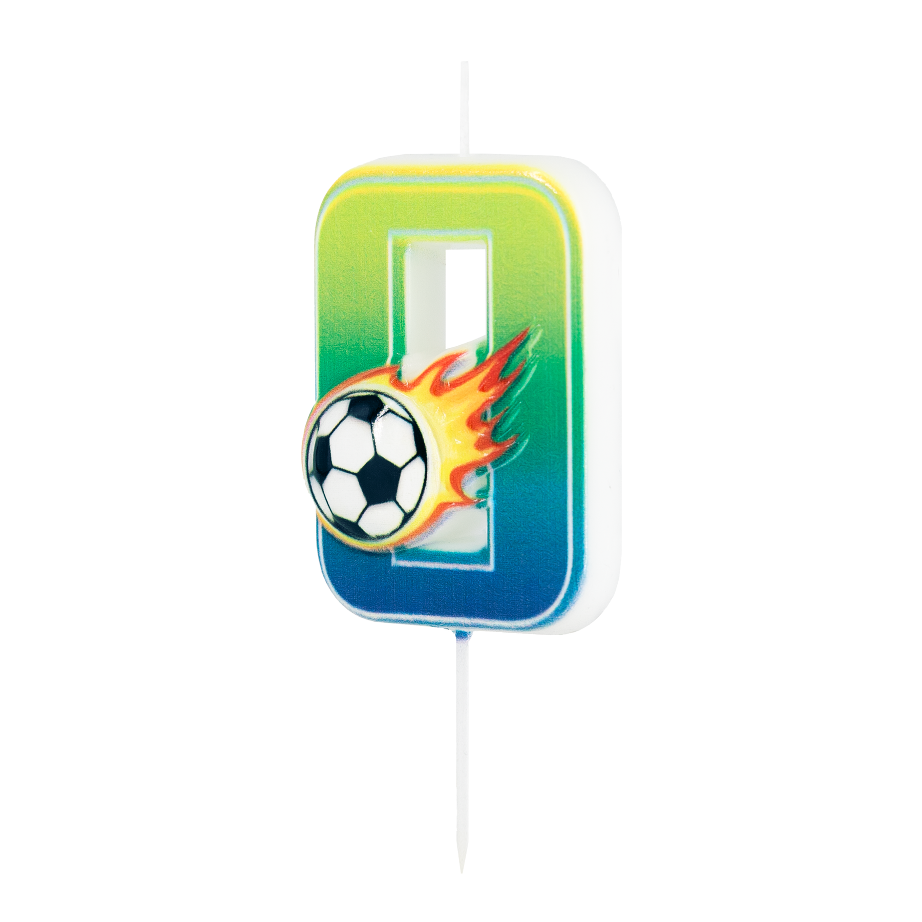 Sviečka na tortu Futbal číslo 0