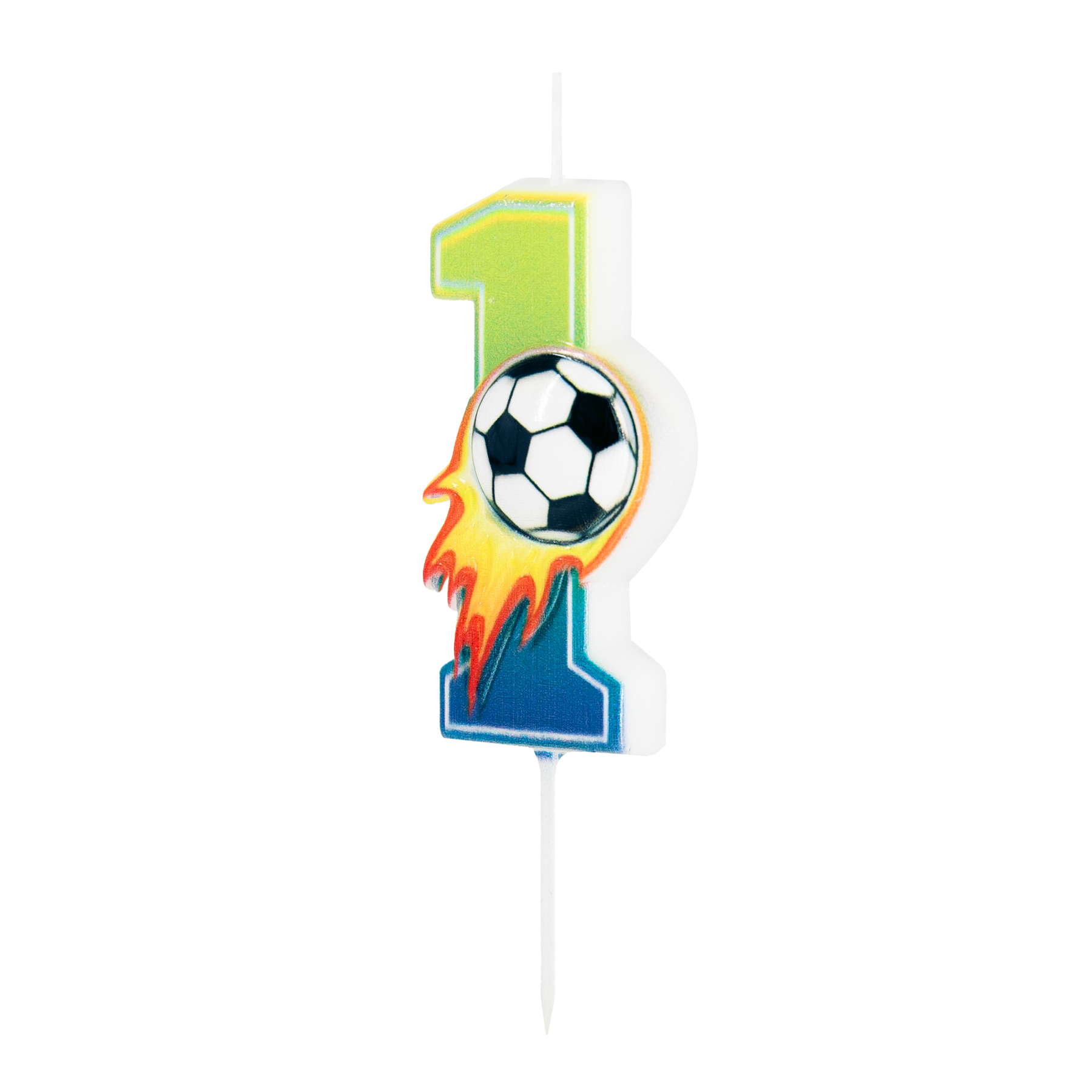 Sviečka na tortu Futbal číslo 1
