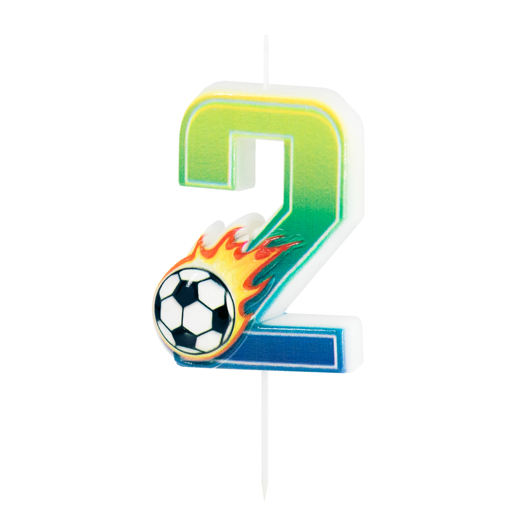 Sviečka na tortu Futbal číslo 2