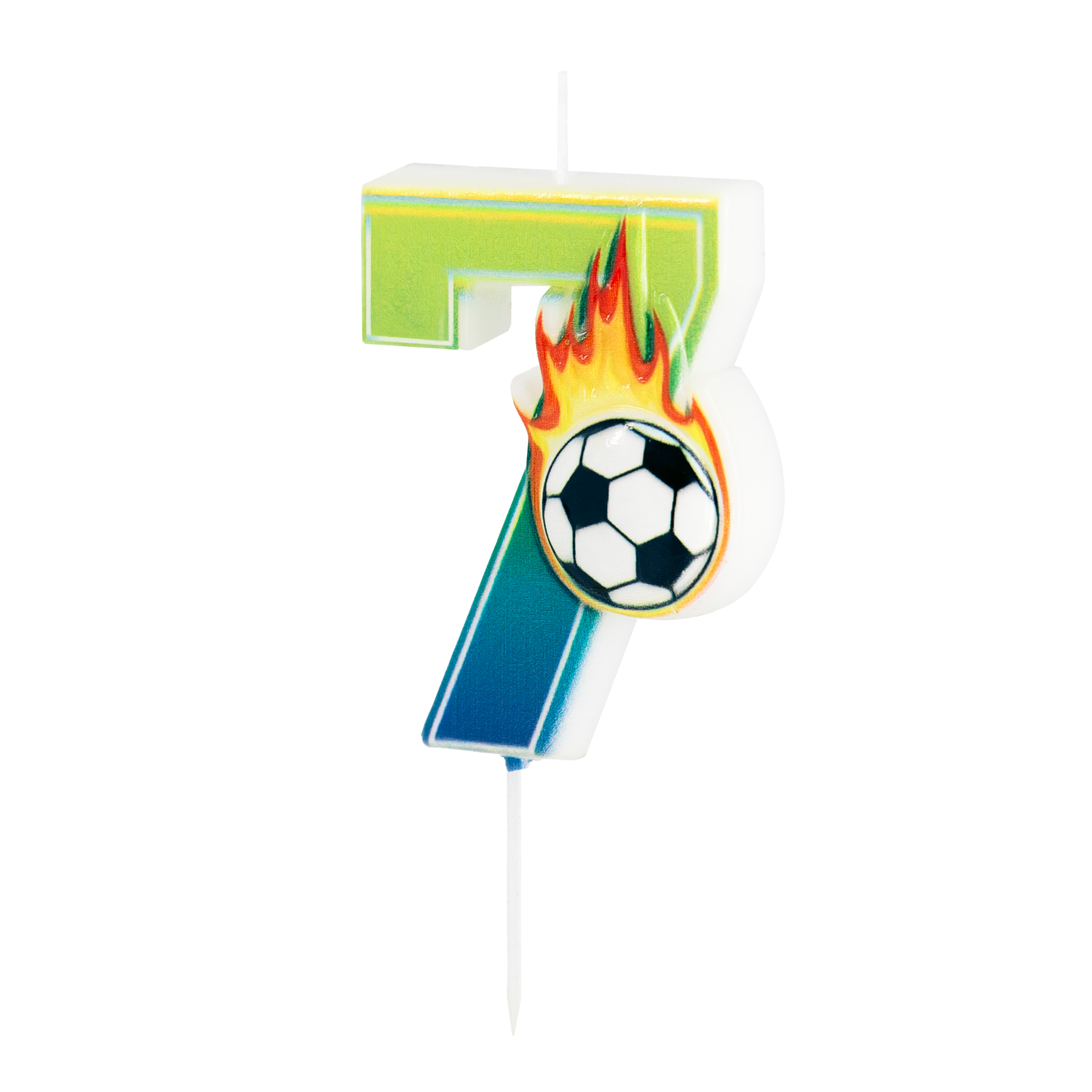 Sviečka na tortu Futbal číslo 7