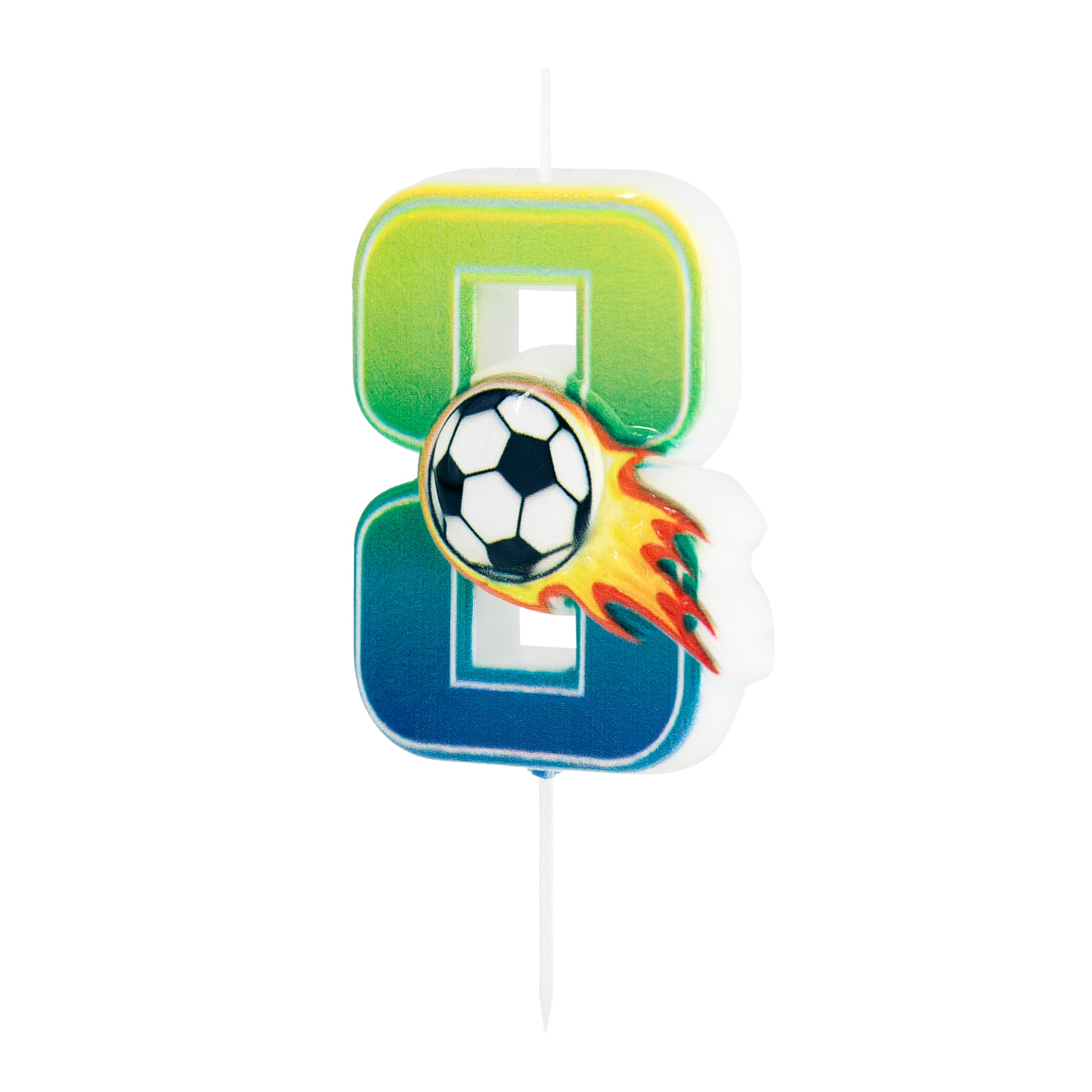 Sviečka na tortu Futbal číslo 8