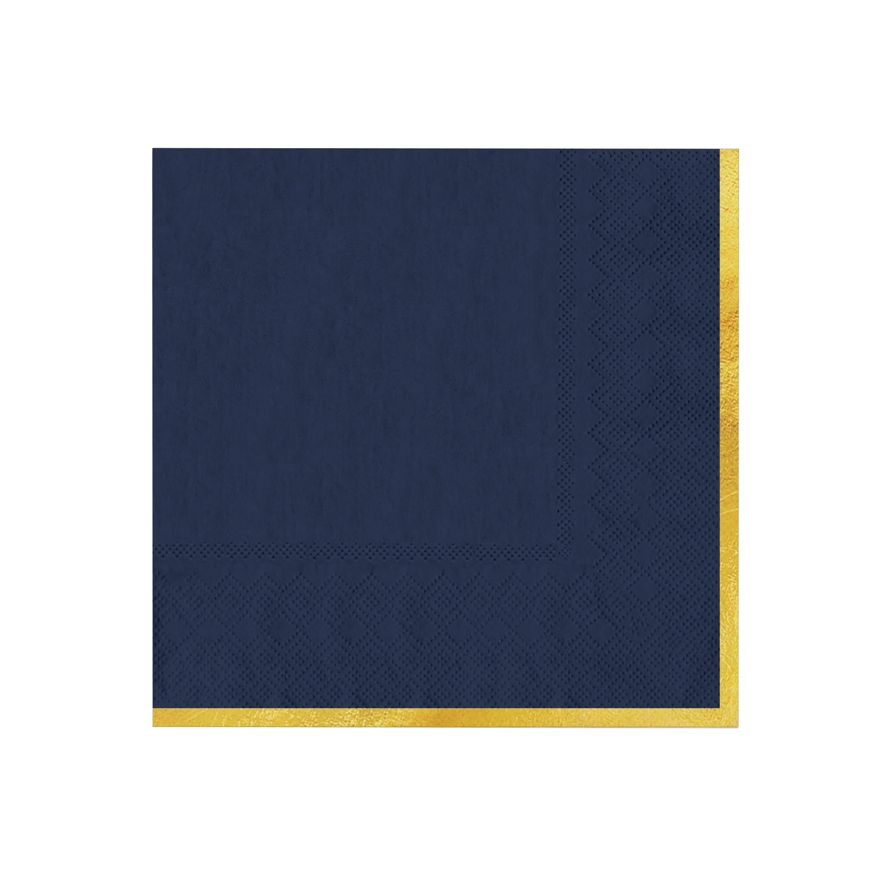 Tmavomodré servítky so zlatým okrajom Classic Gold – 10 ks