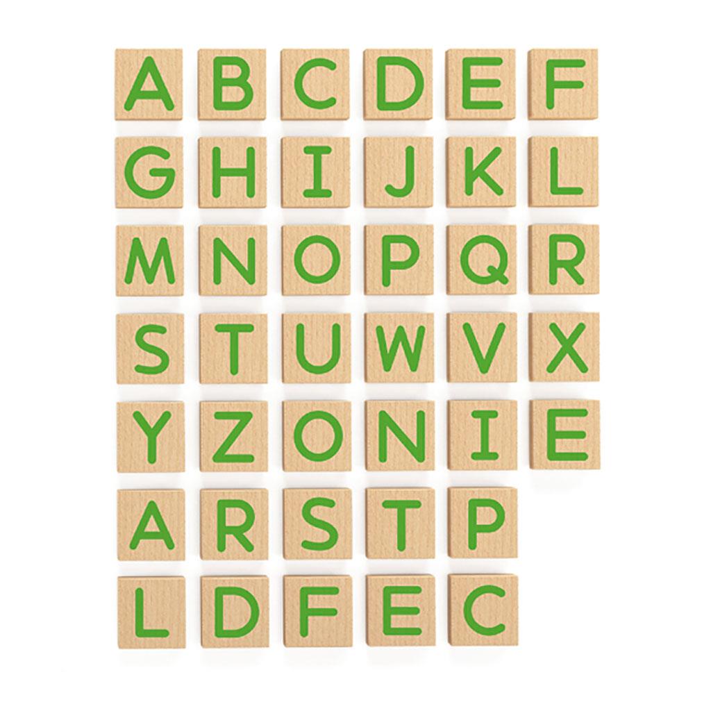 Detské drevené magnetické písmená Viga 40 dielov