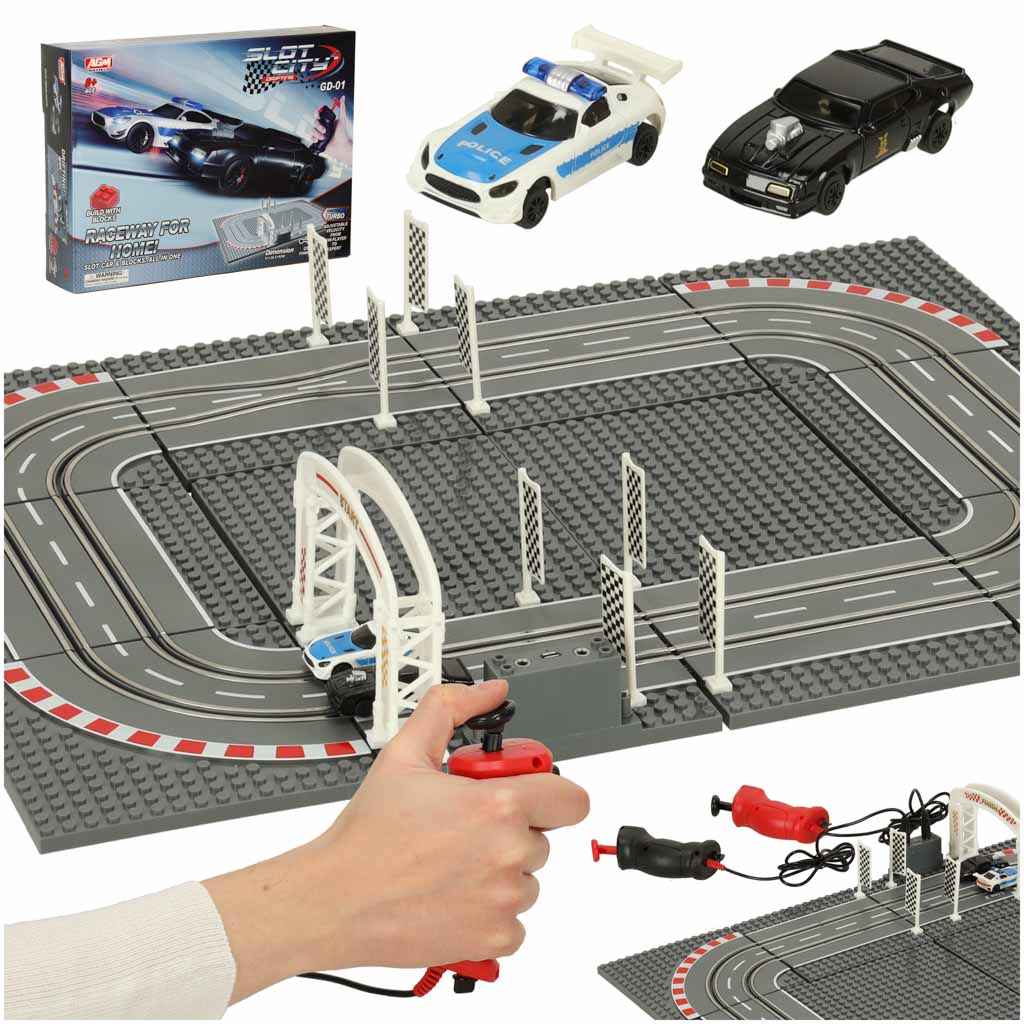 Elektrická policajná pretekárska autodráha + 2 autá