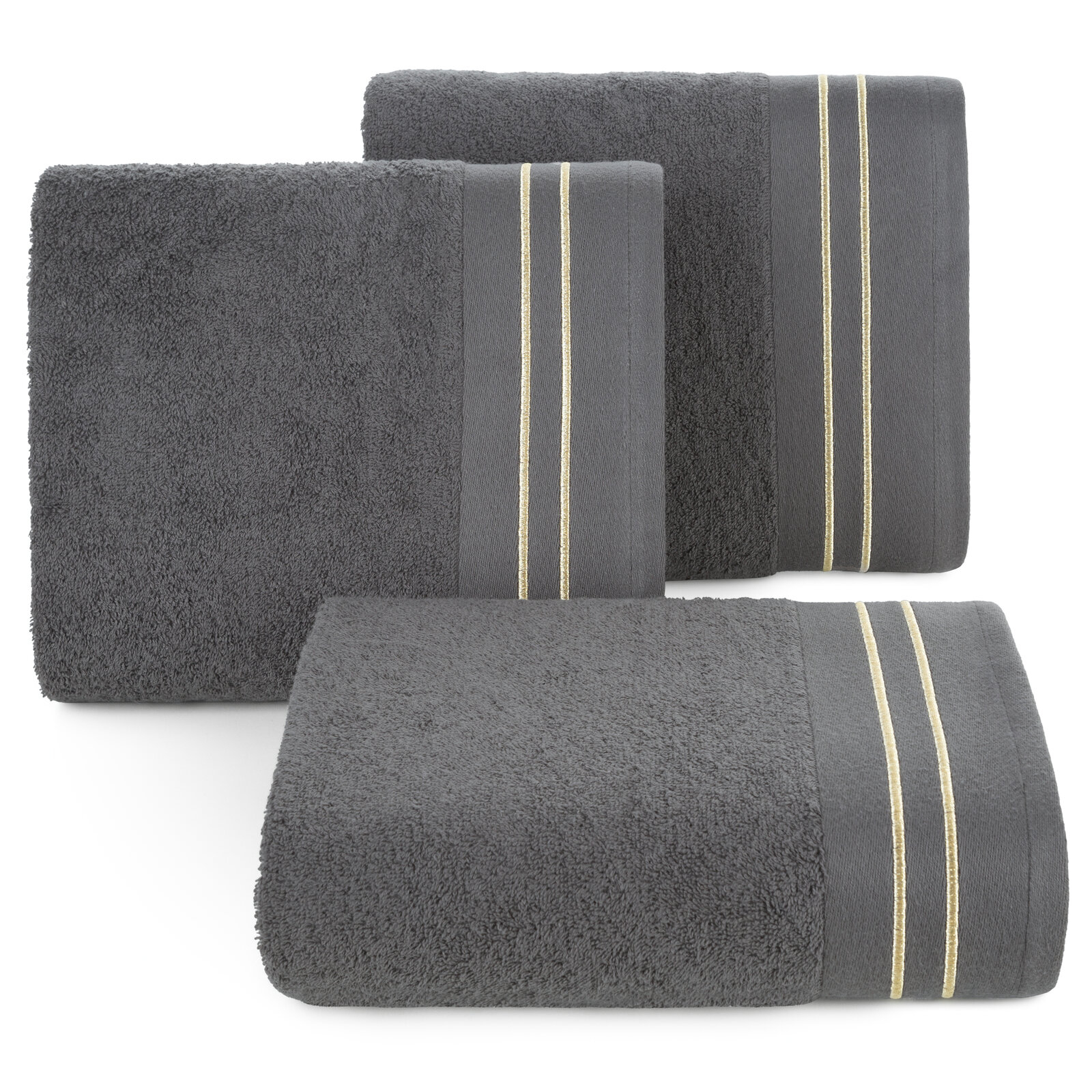 Luxusné bavlnené uteráky Olivia sada 3 ks - 70x140 cm šedé