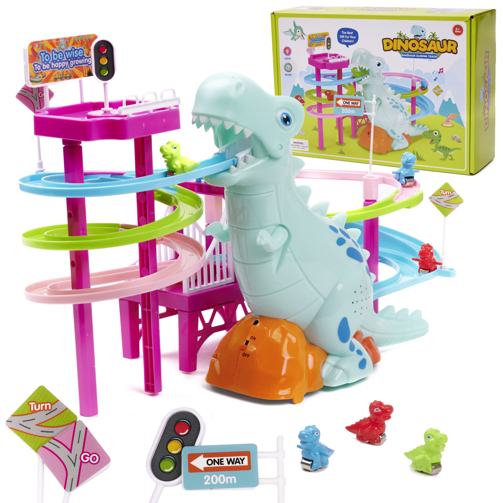 Pretekárska dráha dinosaurus + zvuky a svetlá