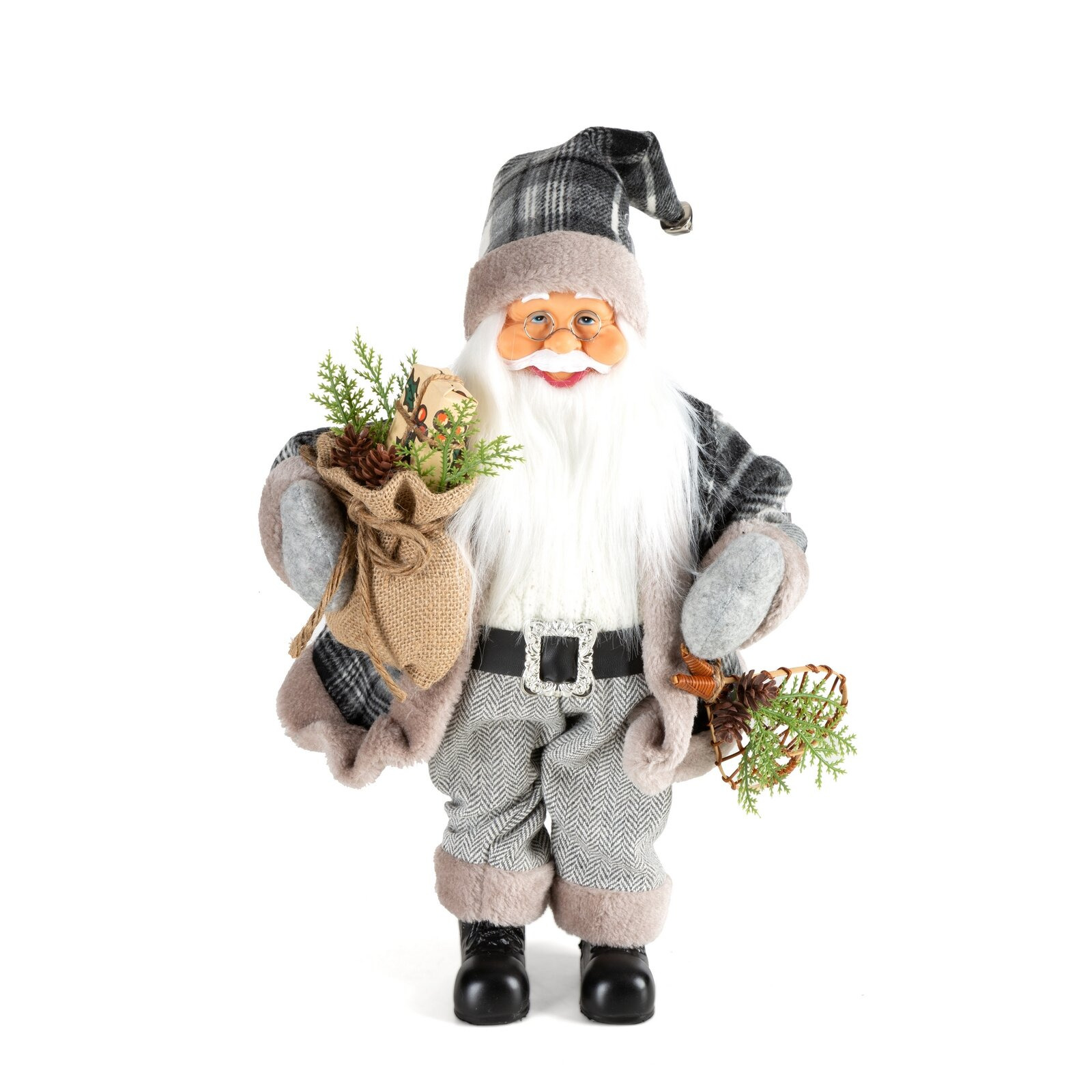 Vianočná dekorácia Santa Claus 40 cm - sivý