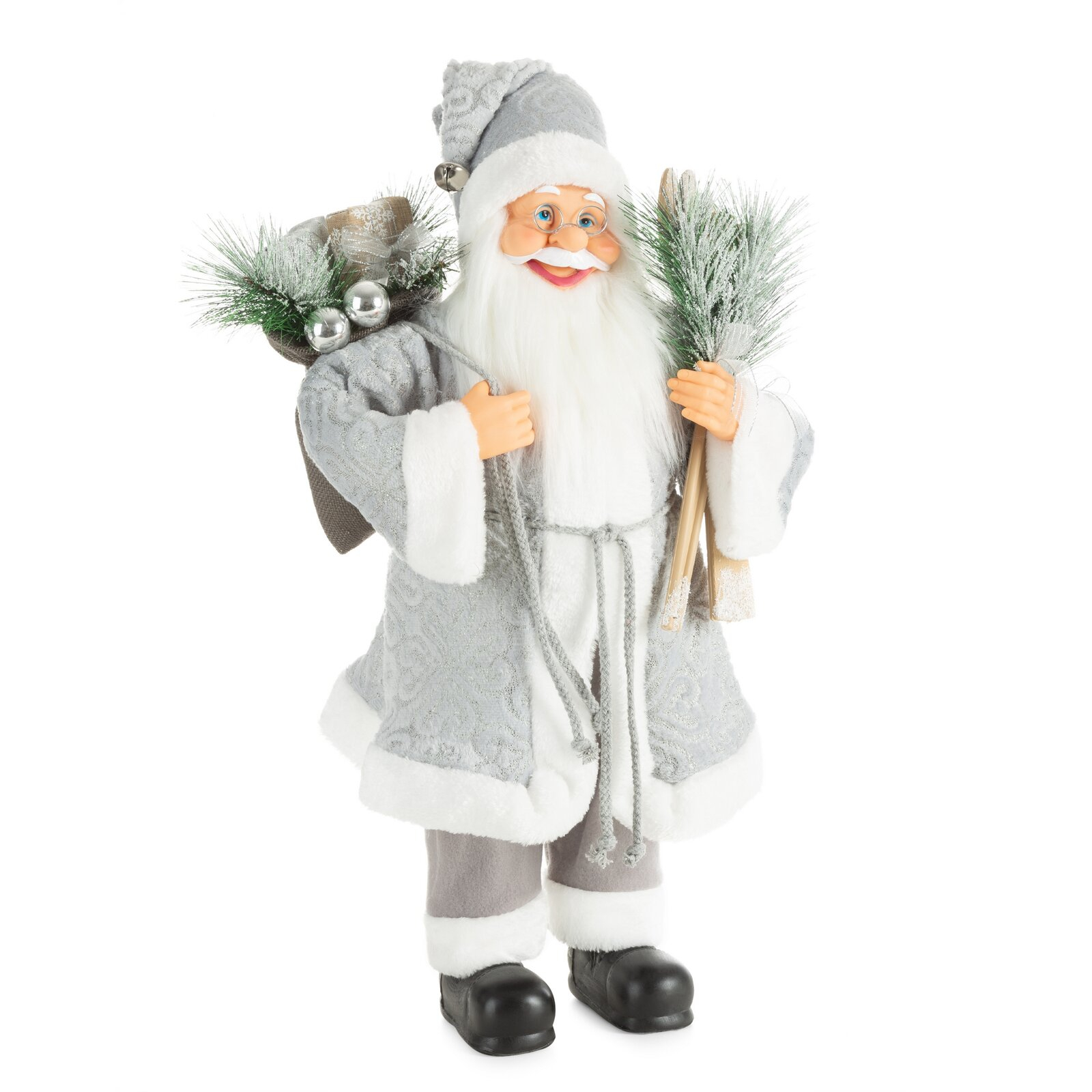 Vianočná dekorácia Santa Claus 60 cm - strieborný