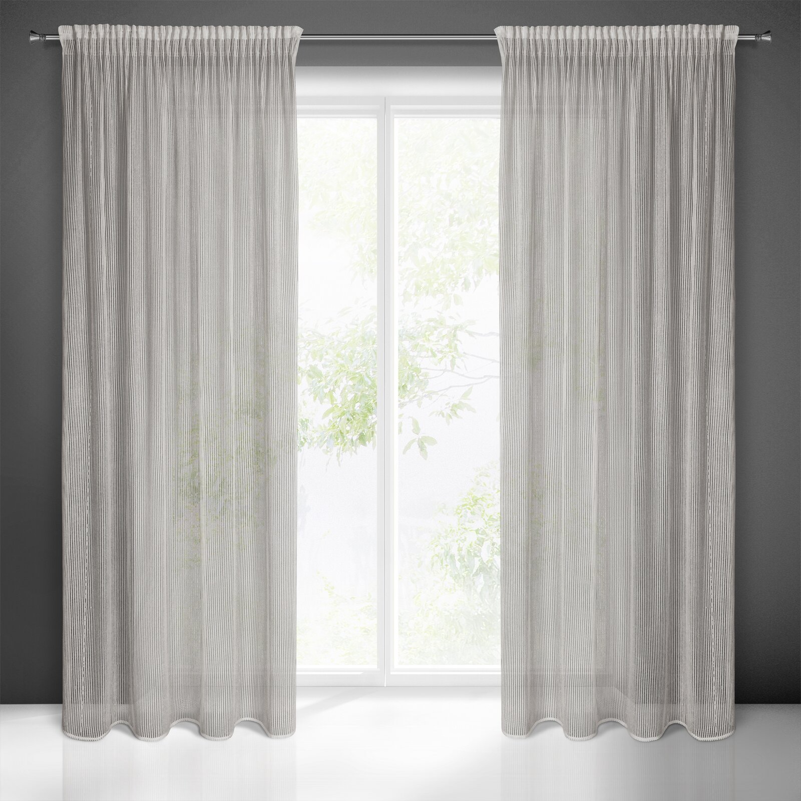 Záves 135x270 cm béžový na riasiacu pásku a tunel REGINA