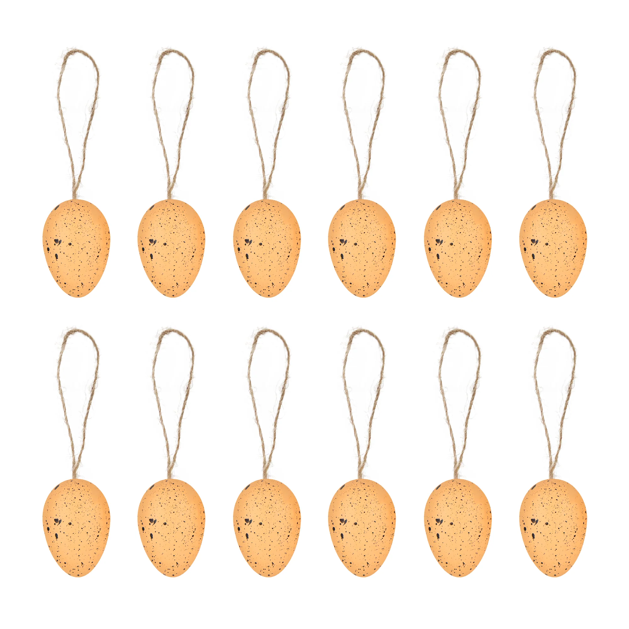 Veľkonočné dekorácie vajíčka zavesené pomarančové 12 ks