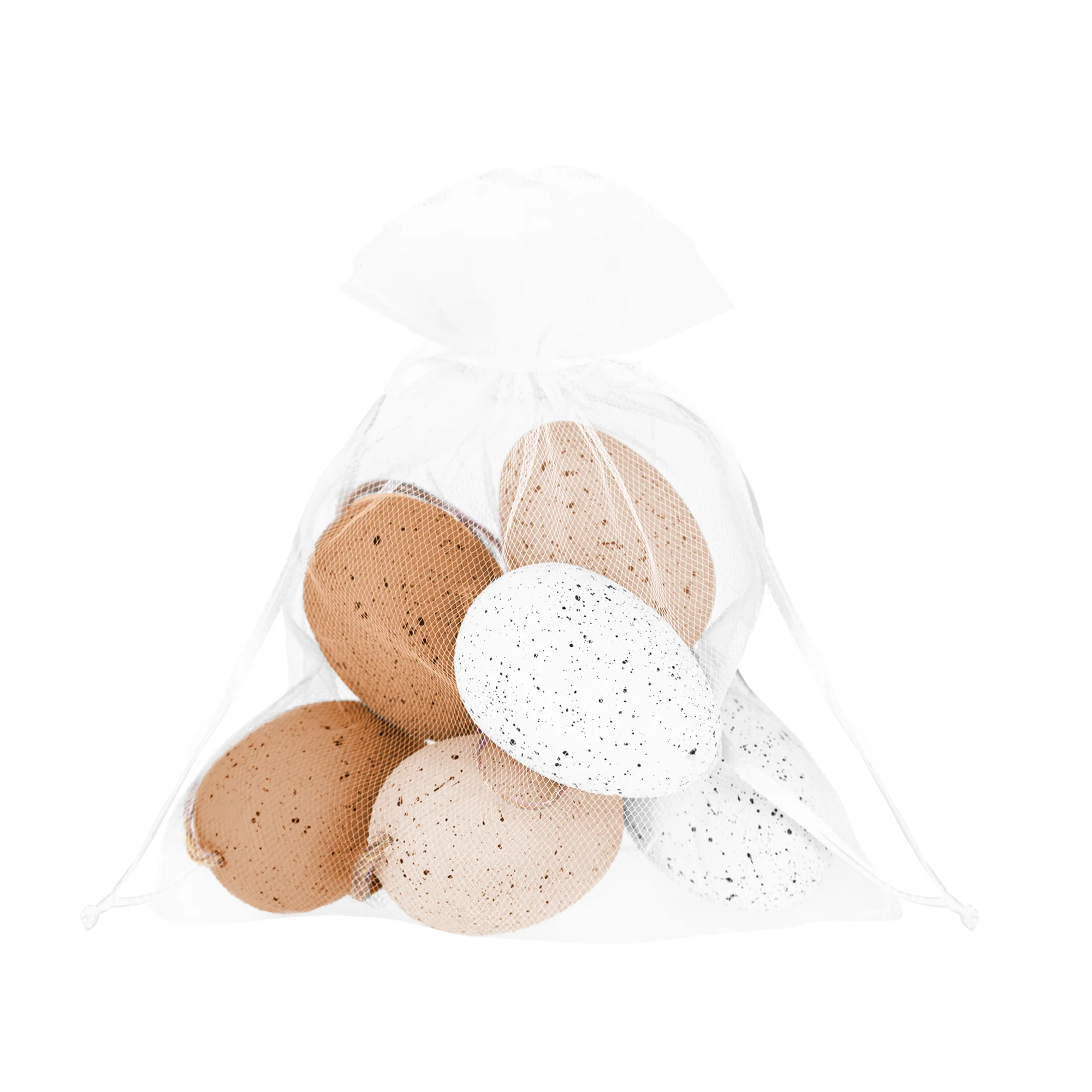 Veľkonočné závesné dekorácie vajíčka hnedé 6 ks