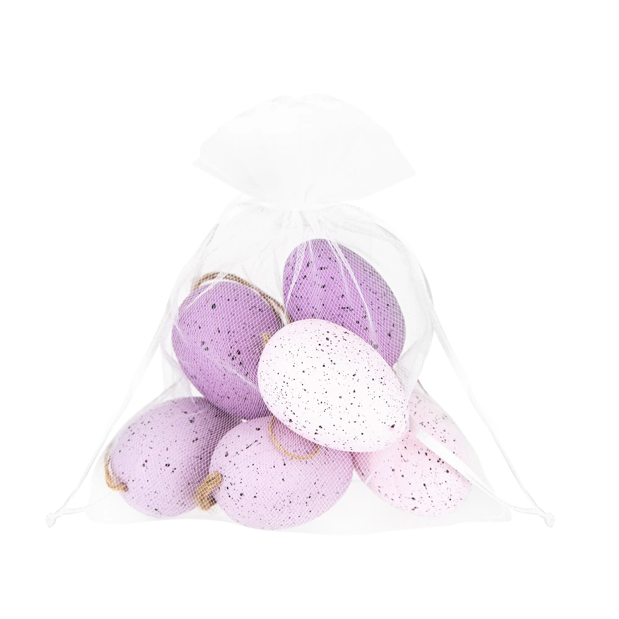 Veľkonočné závesné vajíčka dekorácia fialové 6 ks