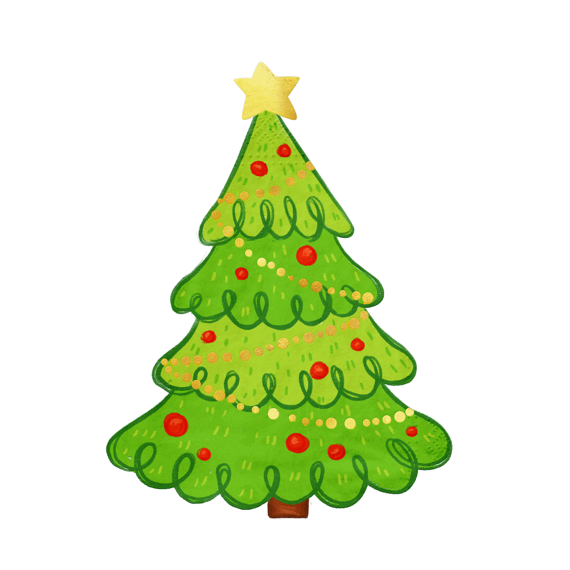 Vianočné papierové servítky stromček 10 ks