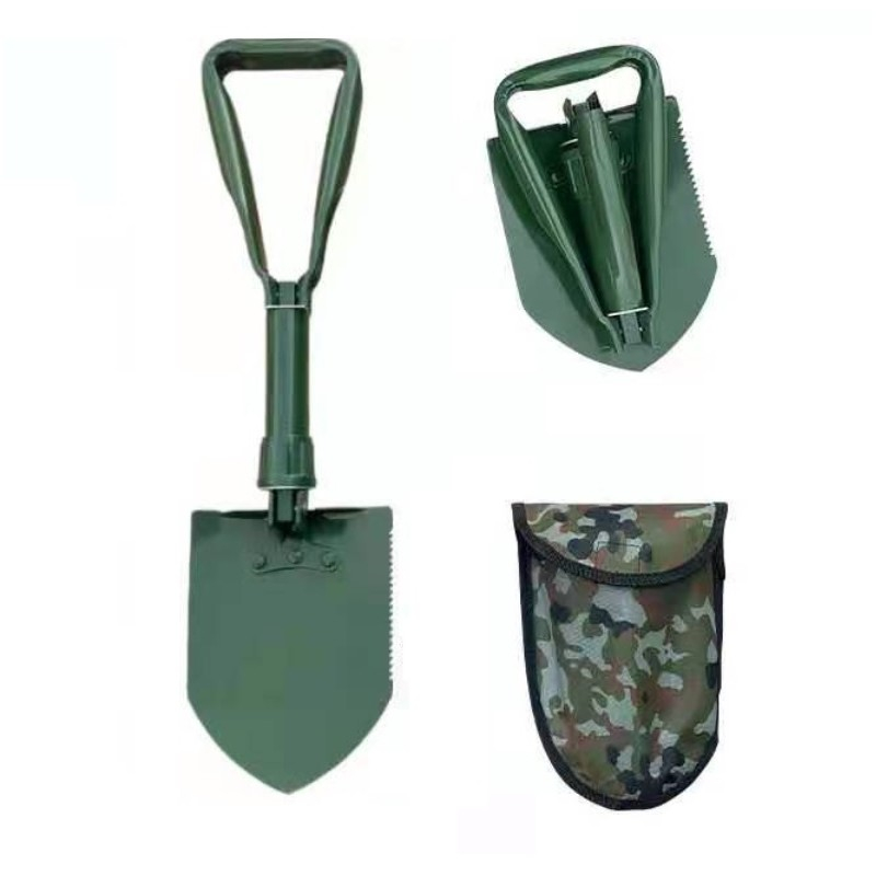 Kempingová skladacia lopatka v puzdre 3v1