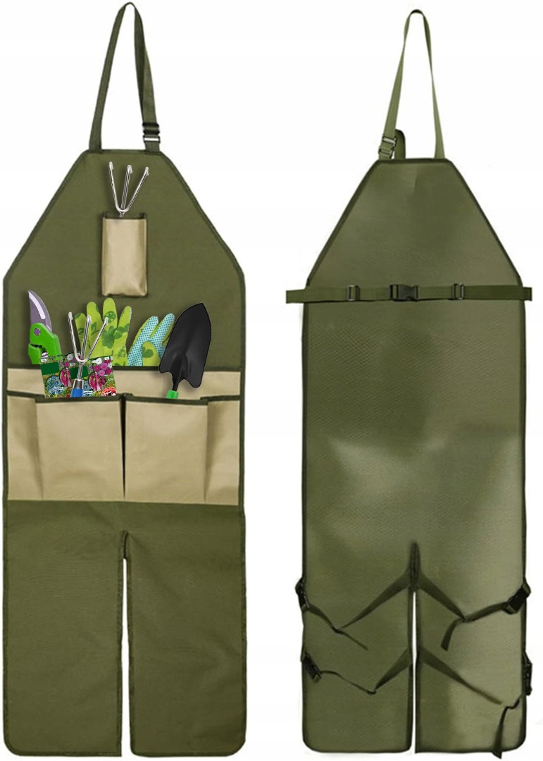 Záhradnícka zástera - nastaviteľná, zelená