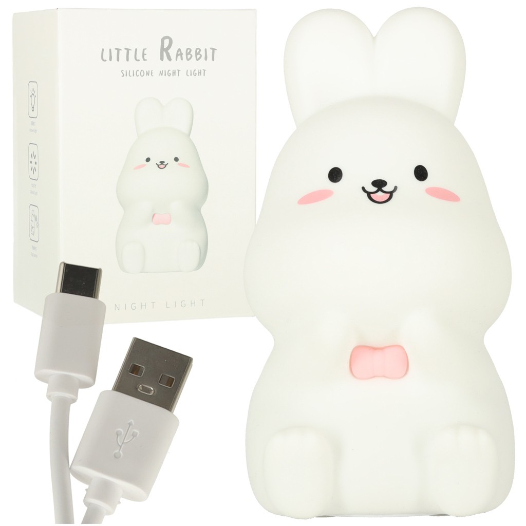 Detská LED lampa s USB - Zajačik