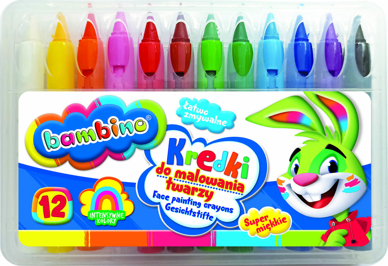 Pastelky na maľovanie na tvár Bambino 12 farieb